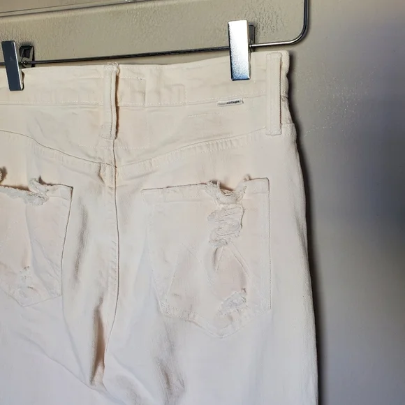 Mother Superior Tomcat Chew Peach Distressed High Rise Jean Size 26